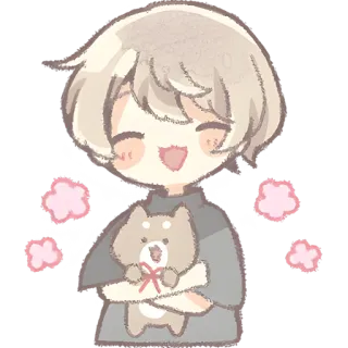 😂 อนิเมะ, น่ารัก, สุนัข, ลูกสุนัข, การ์ตูน telegram sticker