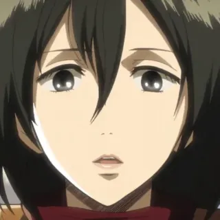 🗡 Mikasa Ackerman Attack on Titan anime, character, woman, Mikasa, Ackerman telegram sticker