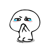 🥺 triste, piangere, cartone animato, emoji whatsapp sticker