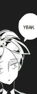 😕 YEAH. Manga, Anime, Ja, Porträt telegram sticker