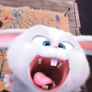 🐰 Snowball The Secret Life of Pets cartoon, rabbit, bunny, angry, cute, animal, pet, movie telegram sticker