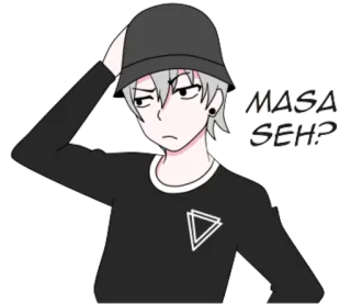 🙄 MASA SEH? anime, desenho animado, pergunta, Indonésia, indonésio telegram sticker