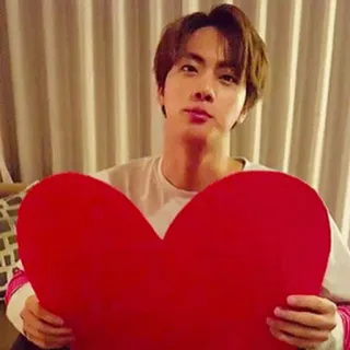❄️ Jin Jin, BTS, Kpop, heart, singer, celebrity telegram sticker
