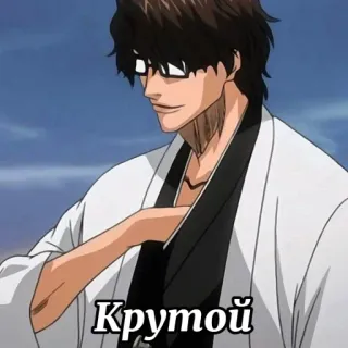 😎 Bleach Крутой anime, man, glasses, russian, bleach telegram sticker