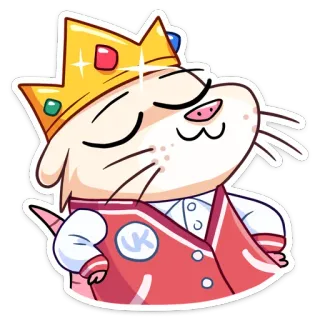 🤴 hamster, king, crown, royal, pet, cartoon telegram sticker