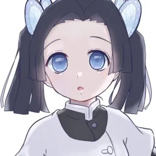 😯 Kanao Tsuyuri Demon Slayer Kanao Tsuyuri, Demon Slayer, Anime, Manga, Schattig, Haarspeld vlinder, Anime meisje telegram sticker