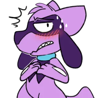 💦 การ์ตูน, สุนัข, ประหม่า, ตัวละคร telegram sticker