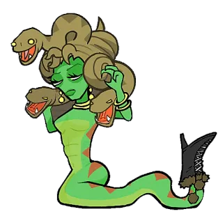 🤢 Medusa mythology, greek mythology, monster, snake, gorgon telegram sticker