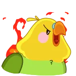 😡 parrot, bird, angry, cartoon, sticker telegram sticker