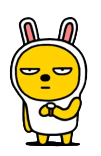 ⏰ kartun, kelinci, kelinci, kuning, imut, karakter, telinga, maskot telegram sticker