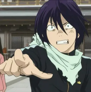 💎 Yato Noragami Anime, Charakter, Gesichtsausdruck, Noragami, Yato telegram sticker