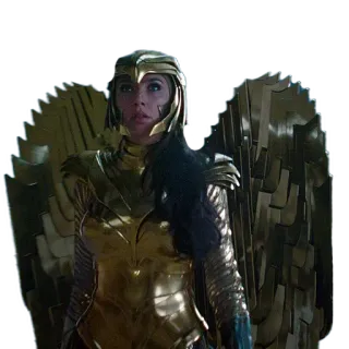 🙄 Wonder Woman Wonder Woman, Superhéroe, Mujer, Disfraz, Armadura dorada, Personaje de película whatsapp sticker