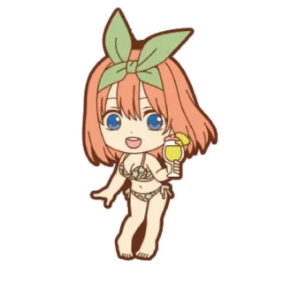 💚 Gadis anime, Chibi, Baju renang, Lucu, Musim panas whatsapp sticker