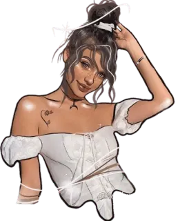 👰 여자, 소녀, 초상화, 패션, 스타일, 코르셋, 미용 telegram sticker