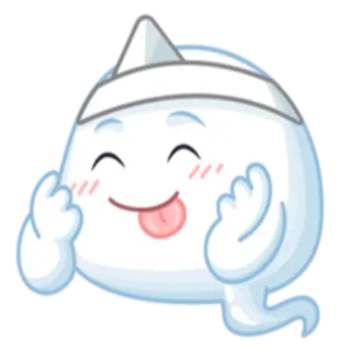 😊 만화, 귀여운, 카와이, 유령, 웃긴, 스티커 telegram sticker