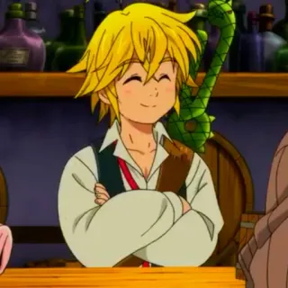 ☺️ Meliodas The Seven Deadly Sins Аниме, Персонаж, Улыбка, Мелиодас, Семь смертных грехов telegram sticker