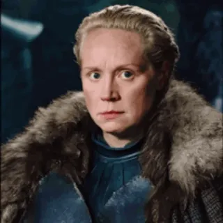 😐 Brienne of Tarth Game of Thrones Brienne de Torth, Game of Thrones, Gwendoline Christie, Fantasy, Portrait, Personnage telegram sticker