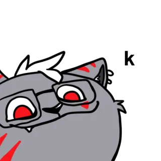 👌 Cartoon, Tier, Katze, Brille whatsapp sticker