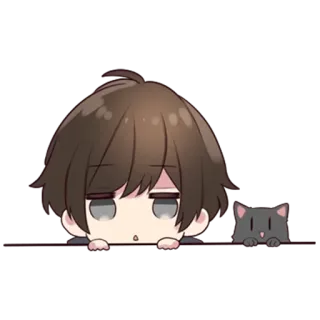 👁 Anime, Chat, Chibi, Mignon, Kawaii telegram sticker