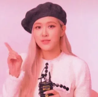 🤐 Rose rosa, cantor, kpop, blackpink, mulher, celebridade whatsapp sticker