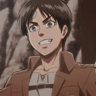 ⛓ Eren Yeager Attack on Titan Anime, L'Attacco dei Giganti, Eren Jaeger, Personaggio, Manga, Fantasy telegram sticker