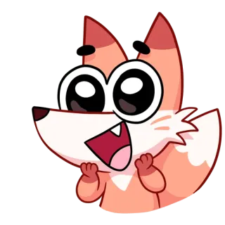 🥺 animal, fox, cartoon, cute, happy telegram sticker