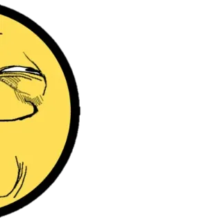 😌 Mème, Sourire narquois, Jaune, BD, Visage, Expression telegram sticker