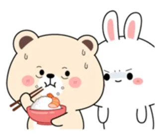 Tiny Ear Cincy & Gomabon 3 @RekcitsEnilbot telegram stickers