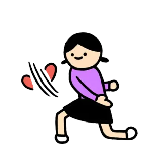 😒 kreskówka, miłość, serce, kobieta, naklejka telegram sticker
