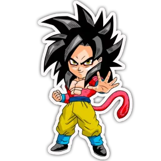 💂 Goku Dragon Ball Goku, Dragon Ball, Anime, Super Sayan 4, Personaggio, Cartone animato, Manga telegram sticker