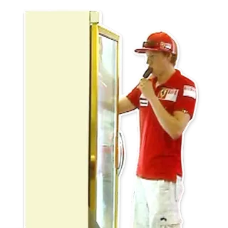 🍦 Kimi Räikkönen fórmula 1, carreras, piloto, helado, ferrari, kimi whatsapp sticker