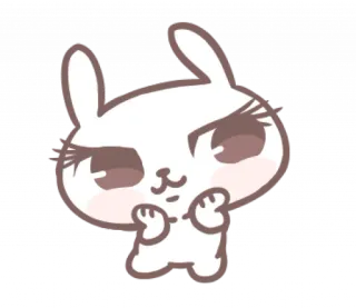 🎀 thỏ, dễ thương, động vật, hoạt hình, thỏ telegram sticker