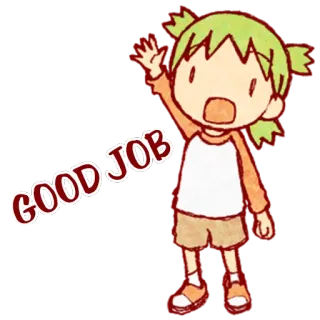 👍 GOOD JOB good job, cute, anime, cartoon telegram sticker