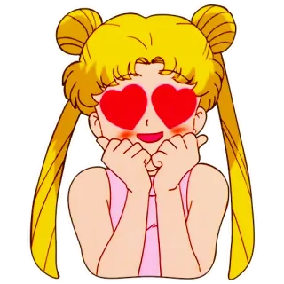 😍 Sailor Moon Anime, Cartoni animati, Cuori, Amore, Ragazza, Carino, Sailor Moon whatsapp sticker