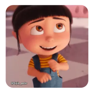 🙈 Agnes Despicable Me @Sigilo_packs Cartoon, animiert, Mädchen, süß, Ich Einfach Unverbesserlich, Agnes telegram sticker