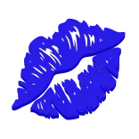 💋 Lippen, Kuss, Blau, Glänzend, Lippenstift, Schönheit telegram sticker