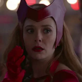 😐 Wanda Maximoff Ванда Максимофф, Алая Ведьма, Marvel, Супергерой, Комикс, Элизабет Олсен, Мститель whatsapp sticker