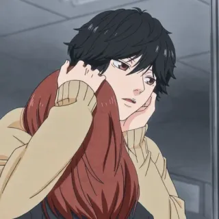 🤗 Anime, Para, Romans, Przytulanie, Chłopak, Dziewczyna, Uczucie, Miłość telegram sticker