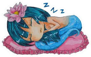 Nagi Lotus flower telegram stickers