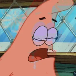 ✨ Patrick Star Spongebob Squarepants Dessin animé, Triste, Rose, Étoile de mer, Pleurs telegram sticker