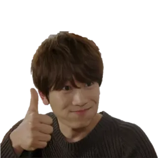 👍 мужчина, палец вверх, позитив, улыбка, жест, счастливый telegram sticker