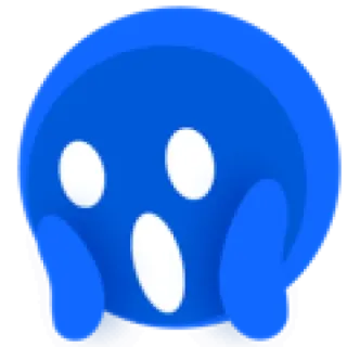 😱 azul, mancha, monstruo, mono, dibujo animado, personaje, pegatina telegram sticker