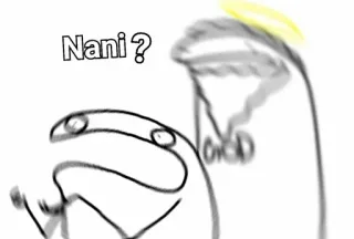 ❓ Nani? Аниме, Манга, Вопрос, Нани, Смущенный, В шоке whatsapp sticker