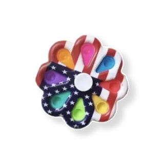🍥 美国国旗, 花, 玩具, 指尖陀螺, 红色, 白色, 蓝色, 星星, 条纹 telegram sticker
