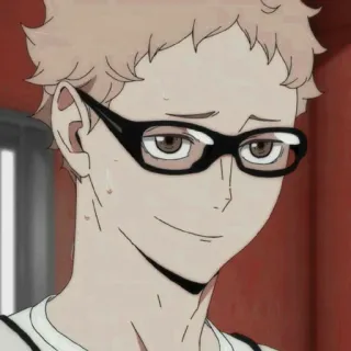 🦕 Tsukishima Kei Haikyuu!! anime, Tsukishima, Haikyuu, character, glasses telegram sticker