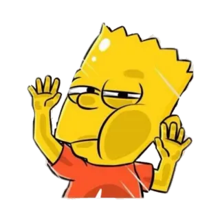 😣 Bart Simpson The Simpsons Bart Simpson, The Simpsons, cartoon, funny, sticker telegram sticker