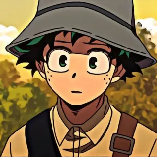 🤨 Izuku Midoriya My Hero Academia Anime, My Hero Academia, Izuku Midoriya, Deku, Personnage, Manga whatsapp sticker