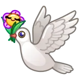 🕊 merpati, perdamaian, bunga, burung, putih, berbunga, alam telegram sticker