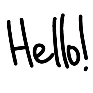 🖐 Hello! bonjour, salutation, manuscrit, texte, mot telegram sticker