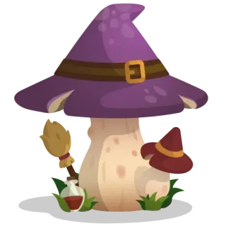 🍄 paddenstoel, heks, magie, drankje, halloween, fantasie telegram sticker